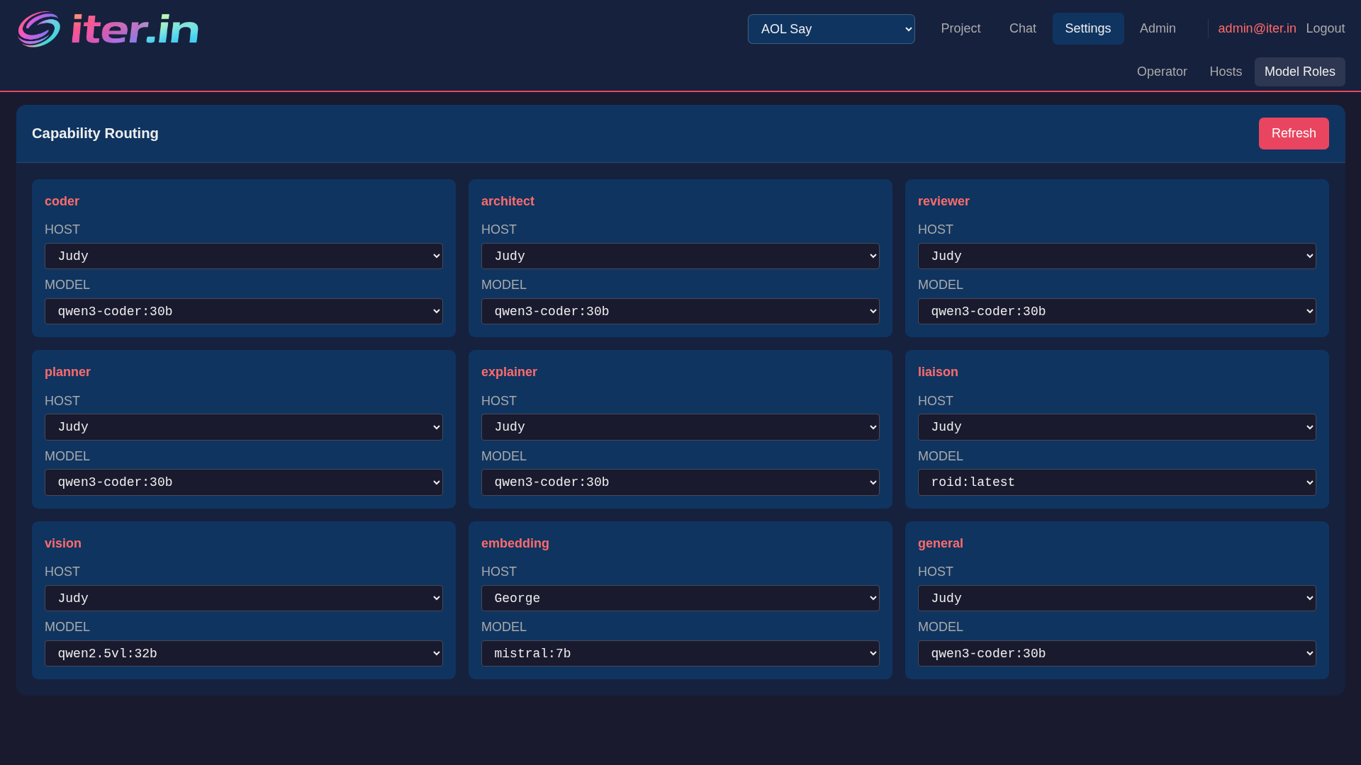 Model routing configuration